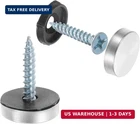Uxcell 36PCS Covers Caps, 16MM Dia Stainless Steel Mirror Screws Decorativ New. Price: $10.91.