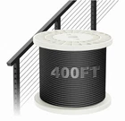 400FT 1/8" Black Stainless Steel Cable Railing With 7X7 Strand Construction, ... New. Price: $59.99.