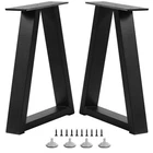 Rioychan 16 Inch Trapezoid Metal Table Legs For Bench, Coffee New. Price: $54.20.