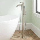 Freestanding Tub Faucet With Spray - Brass Lever Handle Ceramic Disc New. Price: $143.00.