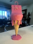 Ice Cream Bag Pink Sculpture Home Accessories Decoration Gift Statue Used. Price: $64.50.