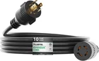 Plugtul Prong Amp Extension Cord 10FT, Nema L14-20 Generator Black New. Price: $42.29.
