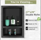 Suteck Shower Niche, 17" X 25" 3.8" Single Shelf, Rectangle Ready To... New. Price: $80.00.