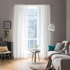 Elegant White Sheer Window Curtains - 2 Solid Color Voile Panels New. Price: $21.22.