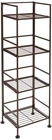 4-TIER Iron Towel Shelf For Bathroom, Black, 11.4"L X 11.8"W 44" New. Price: $75.50.