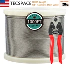 Tecspace 4 Sizes 1/8 316 Stainless Steel Wire Rope For Railing Decking Us New. Price: $57.99.