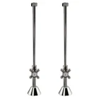 Signature Hardware 158040 Deck-mount Supply Cross Handle Stops Brushed Nickel New. Price: $72.25.