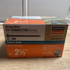 Simpson SD9212R100-R Strong-drive Connector Screw Pack New. Price: $23.50.