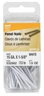 Hillman 532662 Steel White Flat Head Ring Shank Panel Nail 1-5/8 In. (pack Of 6) New. Price: $11.61.