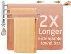 Adjustable 4-ARM Swing Out Towel Rack, Stainless Steel, 14.5-27.5 Inch New. Price: $94.99.
