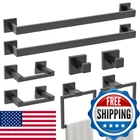 Turs 10-PIECE Bathroom Hardware Accessories Set Matte Black Towel Bar Holder New. Price: $111.02.