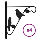 Hanging Basket Brackets Wall Mounted Fence Planter 4 Pcs Black Steel Vidaxl New. Price: $40.99.