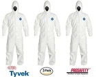 3- Dupont Tyvek TY127S Disposable Coveralls Cleaning Spray Painting Bunny Suits New. Price: $25.95.