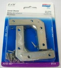 Pack National Hardware N245-407 3" X 5/8" Zinc Plated Corner Brace New. Price: $12.00.
