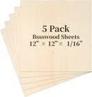 5 Pcs Balsa Basswood Sheets 12X12X1/16" For Laser Cutting, Crafts, Engraving New. Price: $17.99.