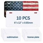 10 Pcs Sublimation License Plate Blanks 6"X12" 0.65MM,WHITE Metal Aluminum ... New. Price: $47.39.