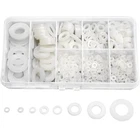 Qteatak 510 Pcs White Nylon Flat Washer Assortment Kit For Electrical Connection New. Price: $9.57.
