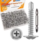 Weideer 180PCS #8 1" Self Tapping Screws For Metal Sheet 410 Stainl New. Price: $6.89.