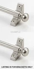 Set 2 New Zoroufy "inspiration" Satin Nickel Brackets For 3/8" Stair Runner Rods. Price: $9.50.