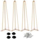 Osring 30 Hairpin Table Legs With 1/2" Dia 3-RODS, Heavy Inch, Gold New. Price: $76.59.