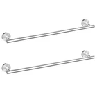 Cilee 2PCS 24" Brushed Nickel Double Bathroom Towel Bar Rack Set Stainless Steel New. Price: $49.94.