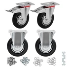 5 Inch Wheels Set Of 4, Heavy Duty Casters With Brake, Swivel Rubber C... New. Price: $62.01.