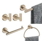 Jqk 5-PIECE Bathroom Hardware Set Champagne Bronze Wall Mount Towel Bar Tp Holde New. Price: $79.99.