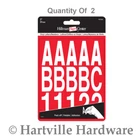 Hillman Adhesive 2-IN. White Letter & Number Kit 2-PACK New. Price: $12.95.