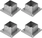 Pcs 2" Square Post Flange Base, 304 Stainless Steel Deck Rail Mount Bracket Fo New. Price: $54.68.