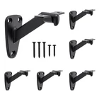 6 Pcs Matte Black Handrail Stair Brackets Heavy Duty Railing Support Hardware New. Price: $38.18.