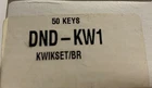 Ilco DND-KW1 Blanks For Kwikset Lock. 50 Keys Per Box. New. Price: $20.00.