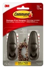Command Medium Metal Hooks 2 Pack Oil Rubbed Bronze Damage Free Wall Hangers New. Price: $31.59.