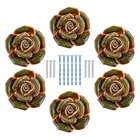 Yetaha 6 Pack Vintage Rose Cabinet Knobs, Antique Dresser Pull, Ceramic Handl... New. Price: $24.75.