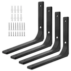 Harskiyer 4PCS Black Metal Shelf Support Angle Brackets, 10 X 8 Inch, New. Price: $18.91.