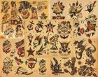 Sailor Jerry Traditional Vintage Style Tattoo Flash 5 Sheets 11X14" Old School Q Used. Price: $21.99.