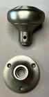 Signature Hardware Ribbed Passage Door Knob Set Solid Brass Brushed Nickel New. Price: $24.99.