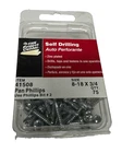 Hillman Self-drilling Screws 41508 Phillips Pan Head, #8-18 X 3/4 75PK New. Price: $14.22.