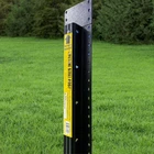 Metal Fence Post Galvanized Steel Black 4X90 In Powder Coated Ground Durable New. Price: $57.09.