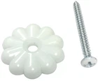 New United States D-138B (24) White Mobile Home Plastic Rosette Buttons 6969752. Price: $7.99.