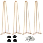 Osring 34 Hairpin Table Legs With 1/2" Dia 3-RODS, Heavy Inch, Gold New. Price: $82.01.