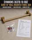 Symmons 363TB-18-BBZ Duro In. Wall-mounted Towel Bar Brushed Bronze New. Price: $20.49.