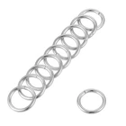 Uxcell 0.39"(10MM) Metal Rings 1.6MM Thick Non-welded 10MM, Silver Tone New. Price: $10.34.
