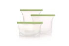 Lekue Reusable Silicone Bags (set Of 3) - Airtight Food 3, Frost New. Price: $24.13.