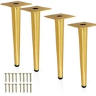 Smaxcn 4PCS 9 7/8 Inch 25CM Shiny Gold Metal Furniture Legs Straight New. Price: $38.99.