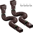 2 Pack Gutter Downspout Extensions Flexible,universal Drain Brown New. Price: $34.24.