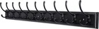 Stylish Wall-mounted Coat Rack With 10 Hooks 38.25" Long, Black Wood New. Price: $66.99.