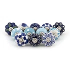 Craft Trade Ceramic Cabinet Knobs For Kitchen & Drawers - Blue Boho Dresser Pull New. Price: $32.28.