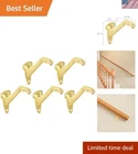 Compact 5-PACK Handrail Brackets With Polished Brass Finish For Modern Stairways New. Price: $21.33.