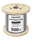 500FT 1/8" Premium T316 Stainless Steel 7X7 Deck Cable New. Price: $74.99.