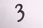 Deltana House Number Black Zinc #3 4" RNZ4-3 Open. Price: $5.64.